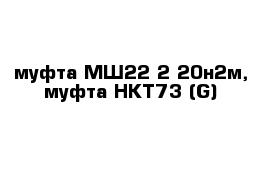 муфта МШ22-2 20н2м, муфта НКТ73 (G)